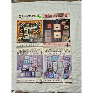 Back Street Designs Scherenschnitte Pattern Books 21 22 25 26 Vintage Paper Art